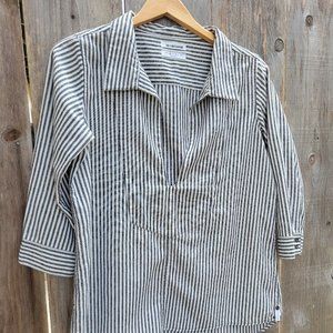 One Teaspoon Striped Top with Deep V Neck
